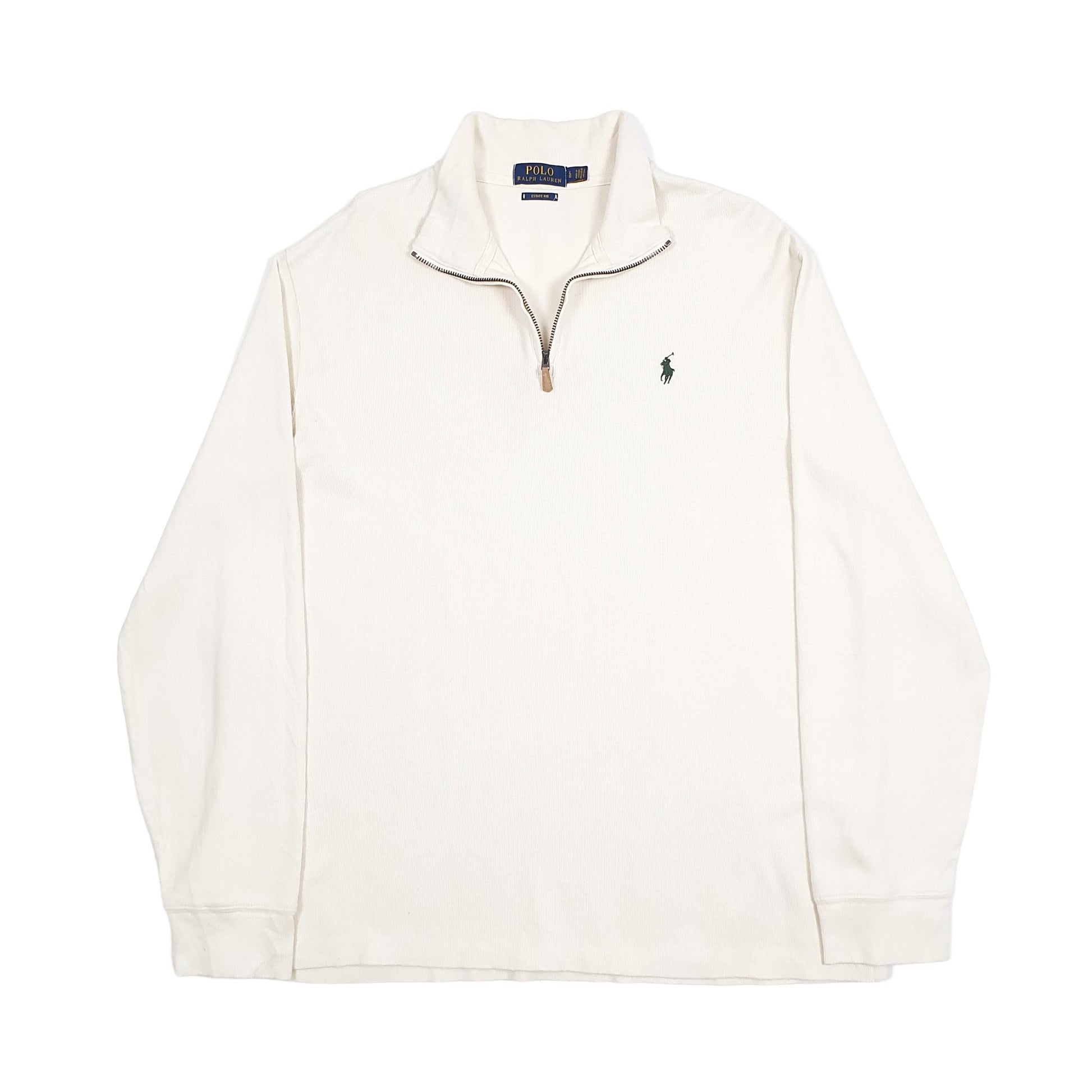 Polo Ralph Lauren Estate Rib Quarter Zip L Cream