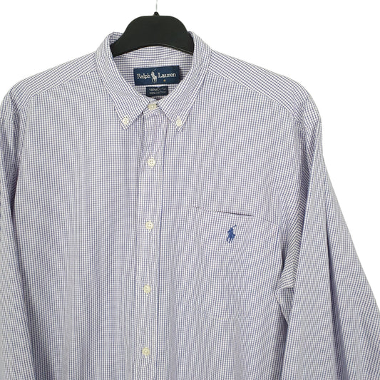 Ralph Lauren Long Sleeve Yarmouth Fit Check Shirt Purple