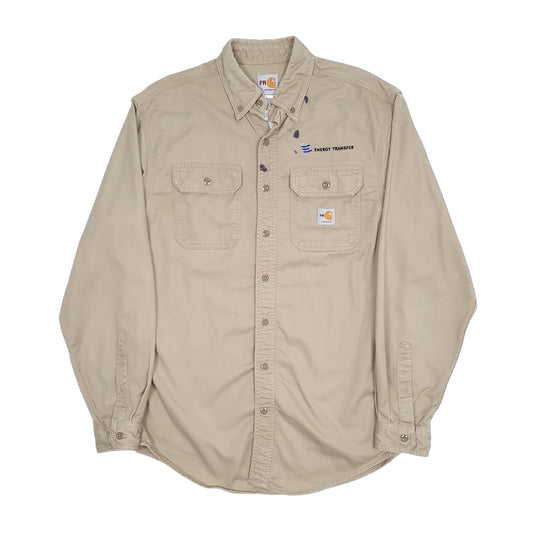 Mens Beige Carhartt FR Shacket Long Sleeve Shirt