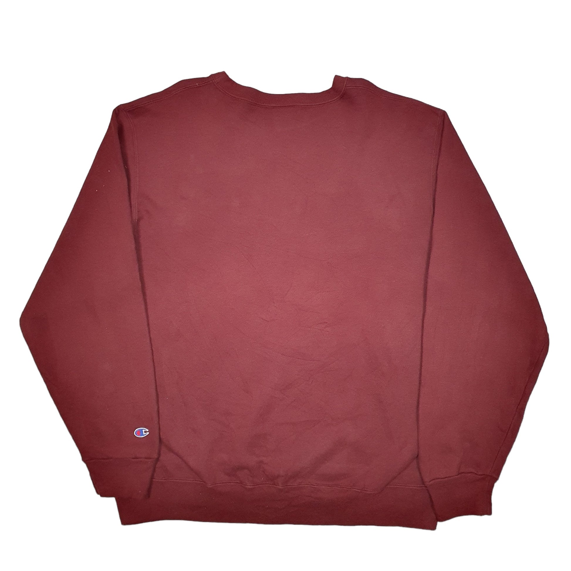 Mens Burgundy Champion 1980s USA College Harvard Vintage Crewneck Jumper