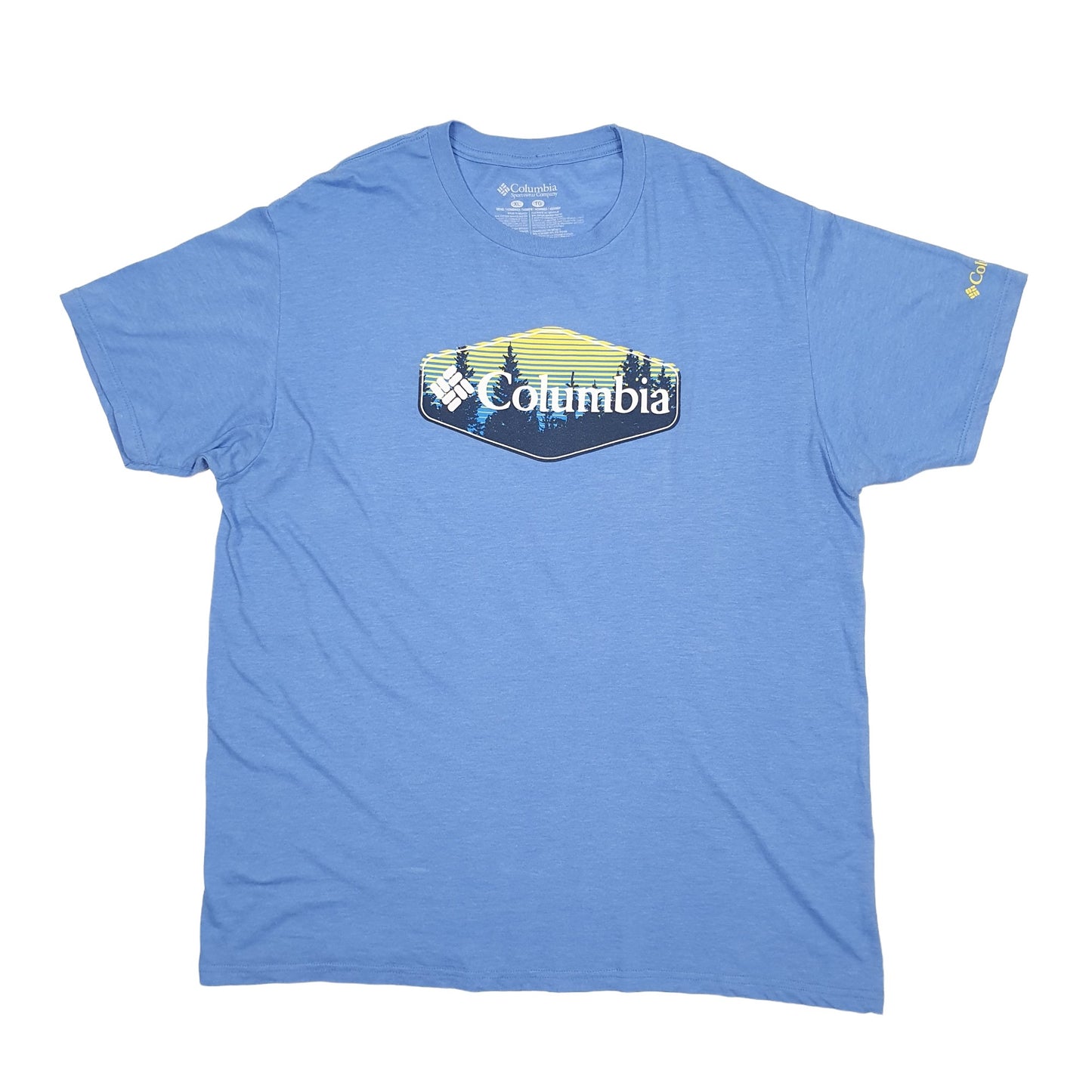 Mens Blue Columbia Sportswear  Short Sleeve T Shirt