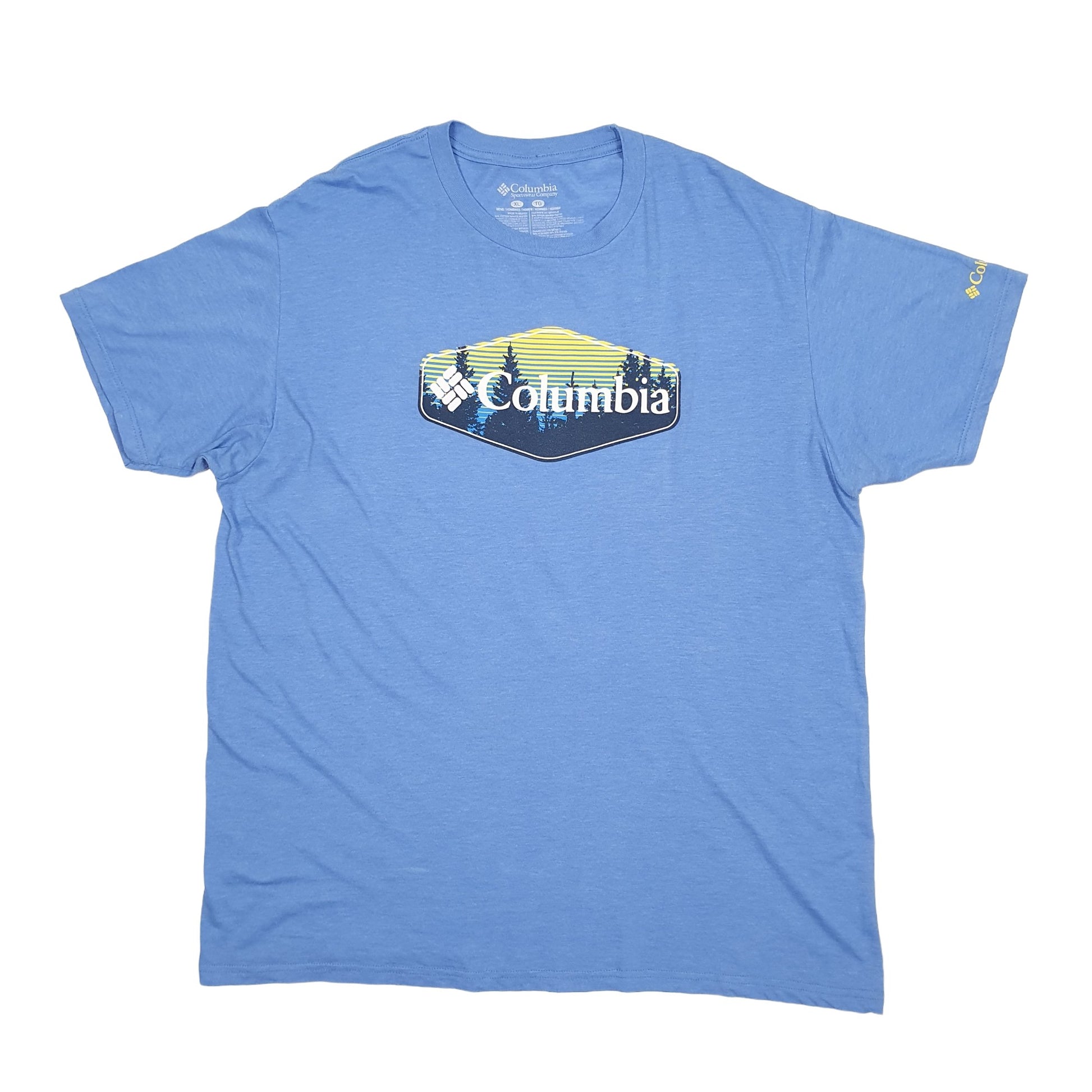 Mens Blue Columbia Sportswear  Short Sleeve T Shirt