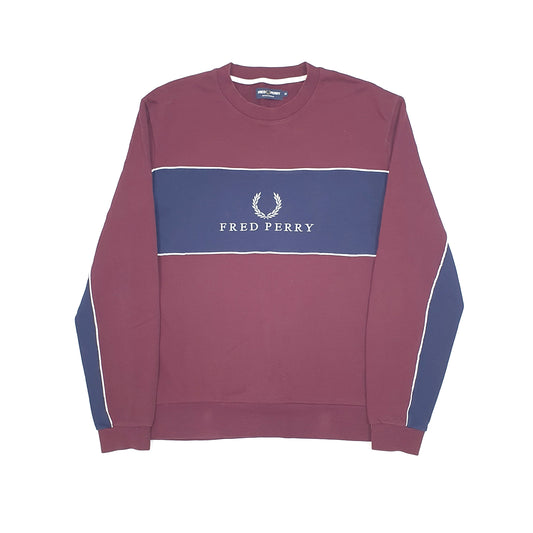 Fred Perry Crewneck M Burgundy