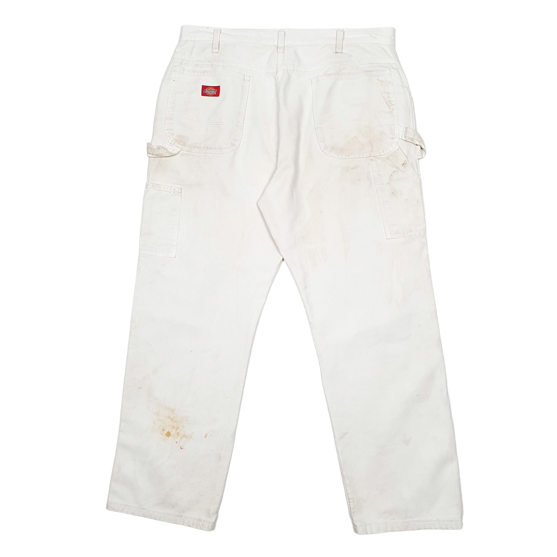 Mens White Dickies  Carpenter Trousers