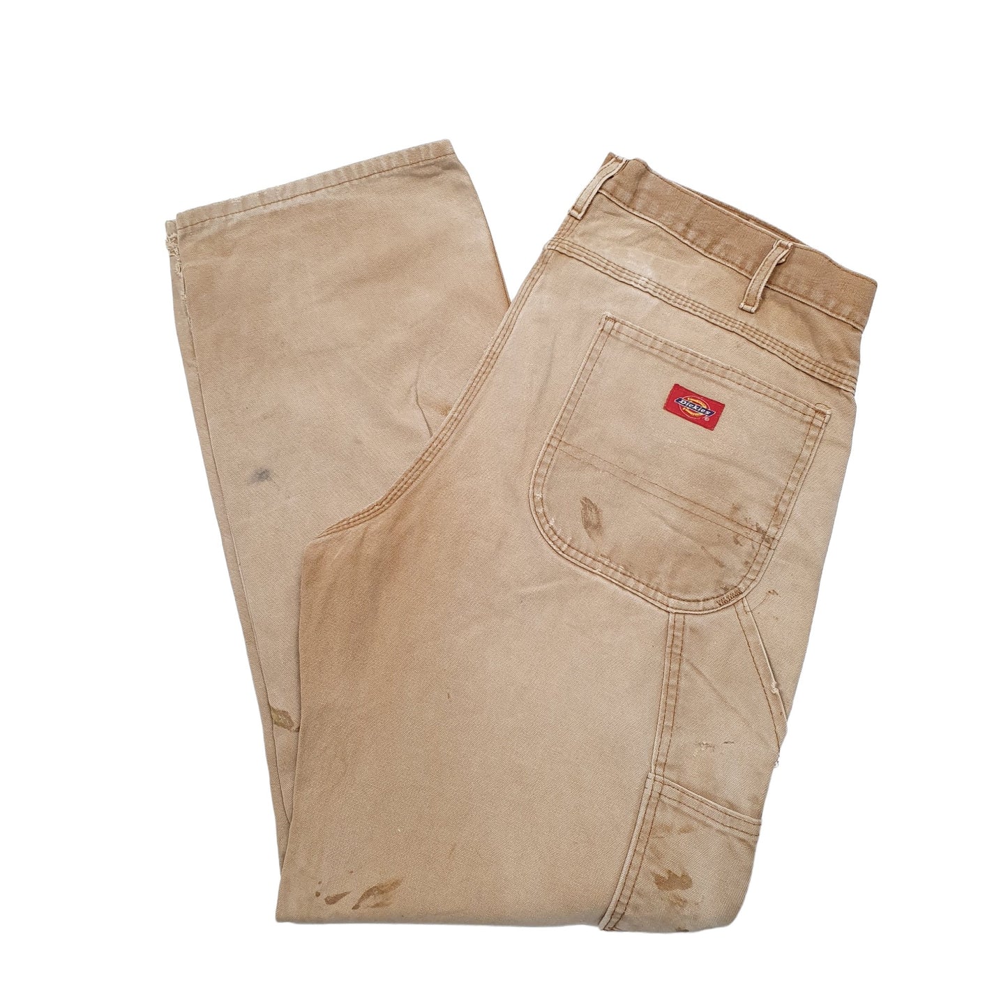 Mens Beige Dickies  Carpenter Trousers