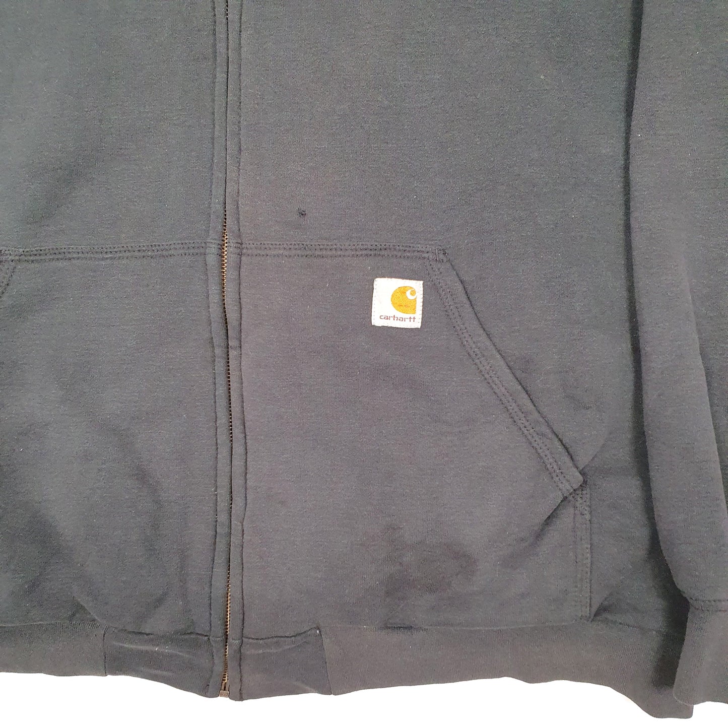 Mens Black Carhartt Sherpa Lined Thermal Hoodie Full Zip Jumper