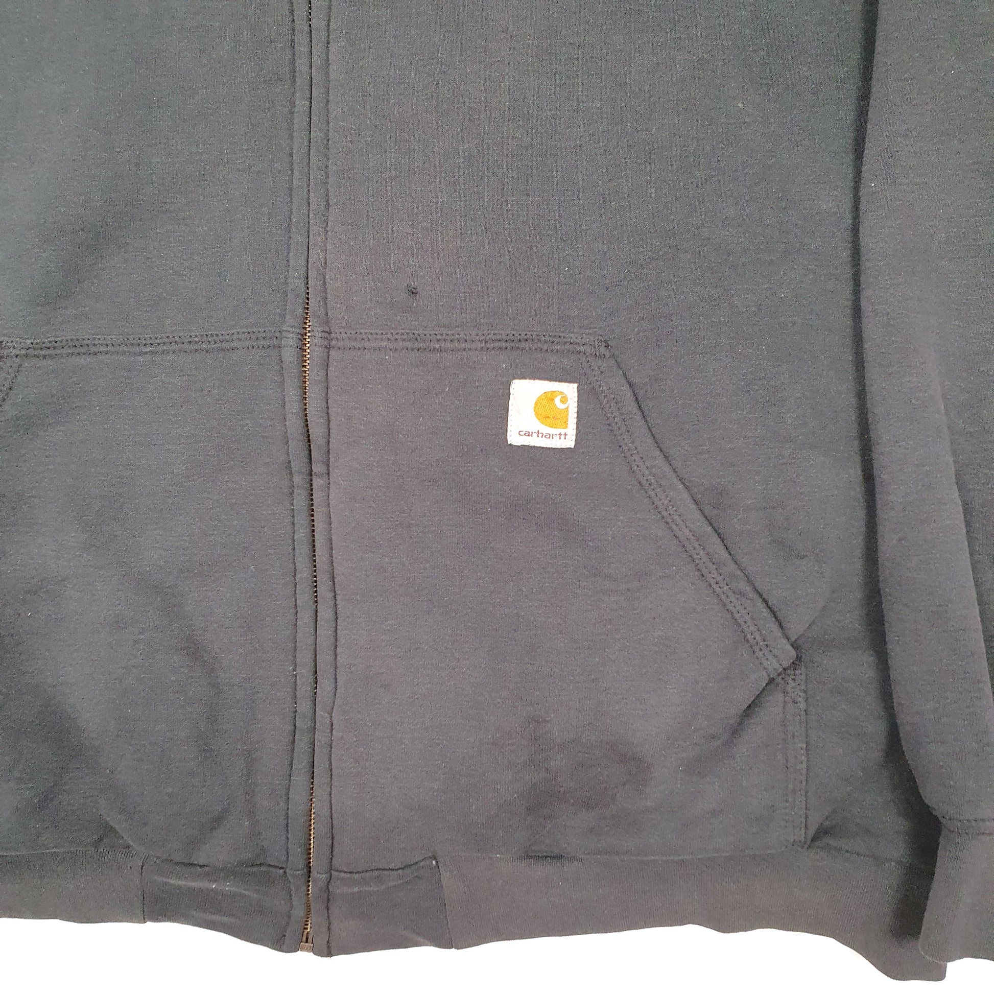 Mens Black Carhartt Sherpa Lined Thermal Hoodie Full Zip Jumper