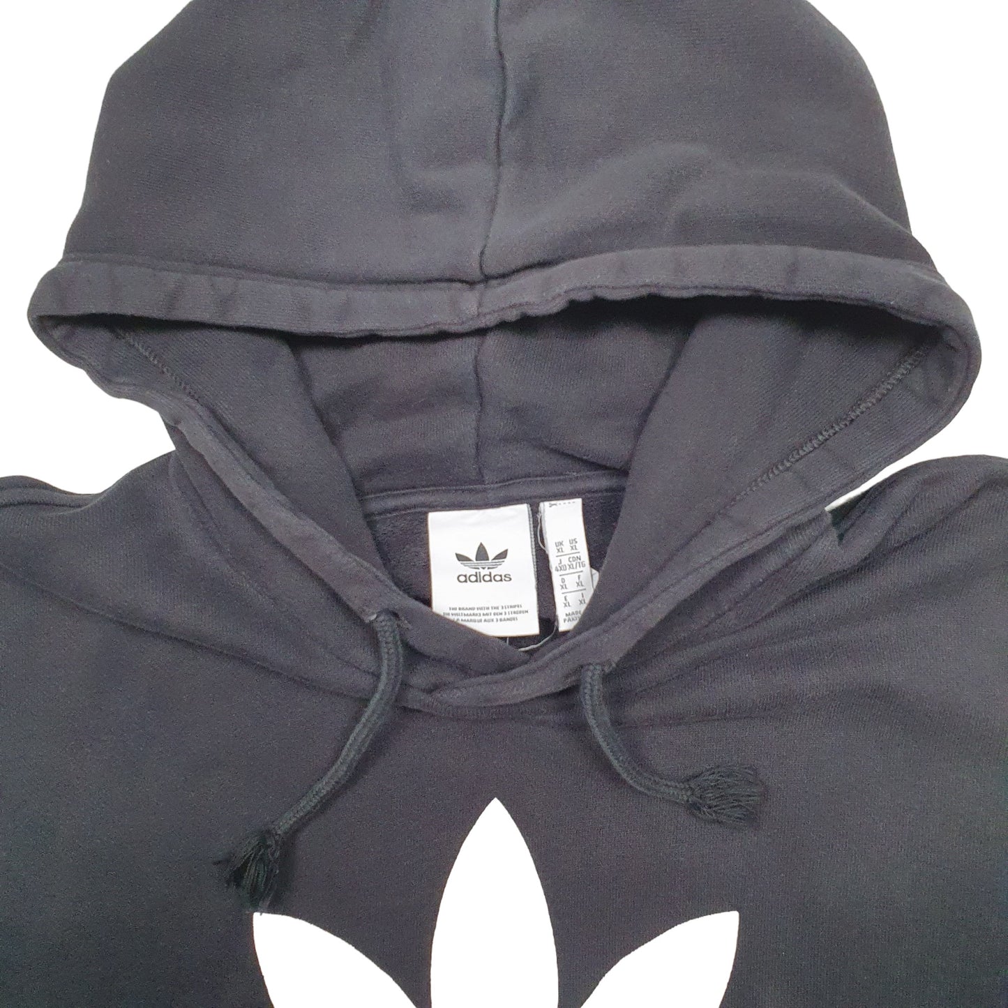 Mens Black Adidas Spellout Hoodie Jumper