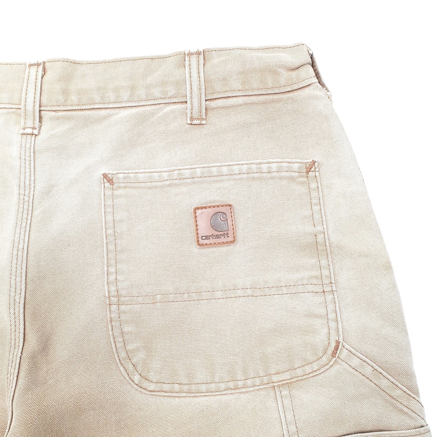 Mens Tan Carhartt Work Wear Carpenter Shorts