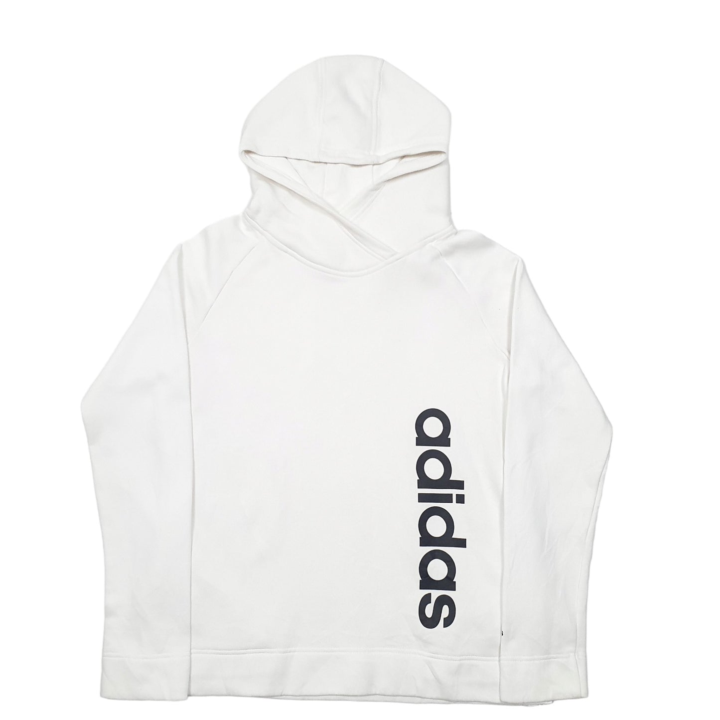 Womens White Adidas  Hoodie Jumper
