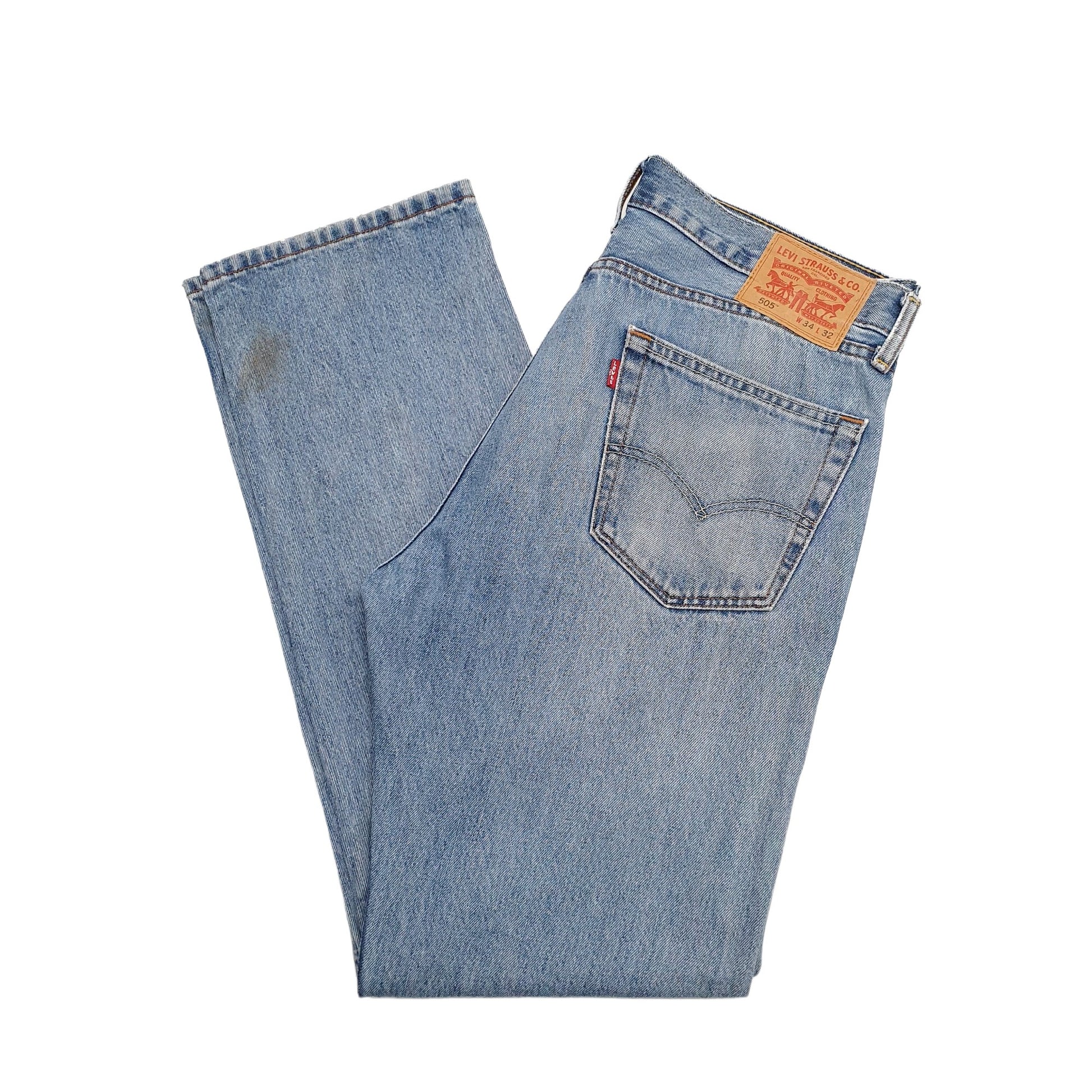 Mens Blue Levis  505 JeansW35 L32