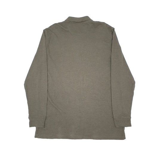 Chaps Long Sleeve Polo Shirt Khaki