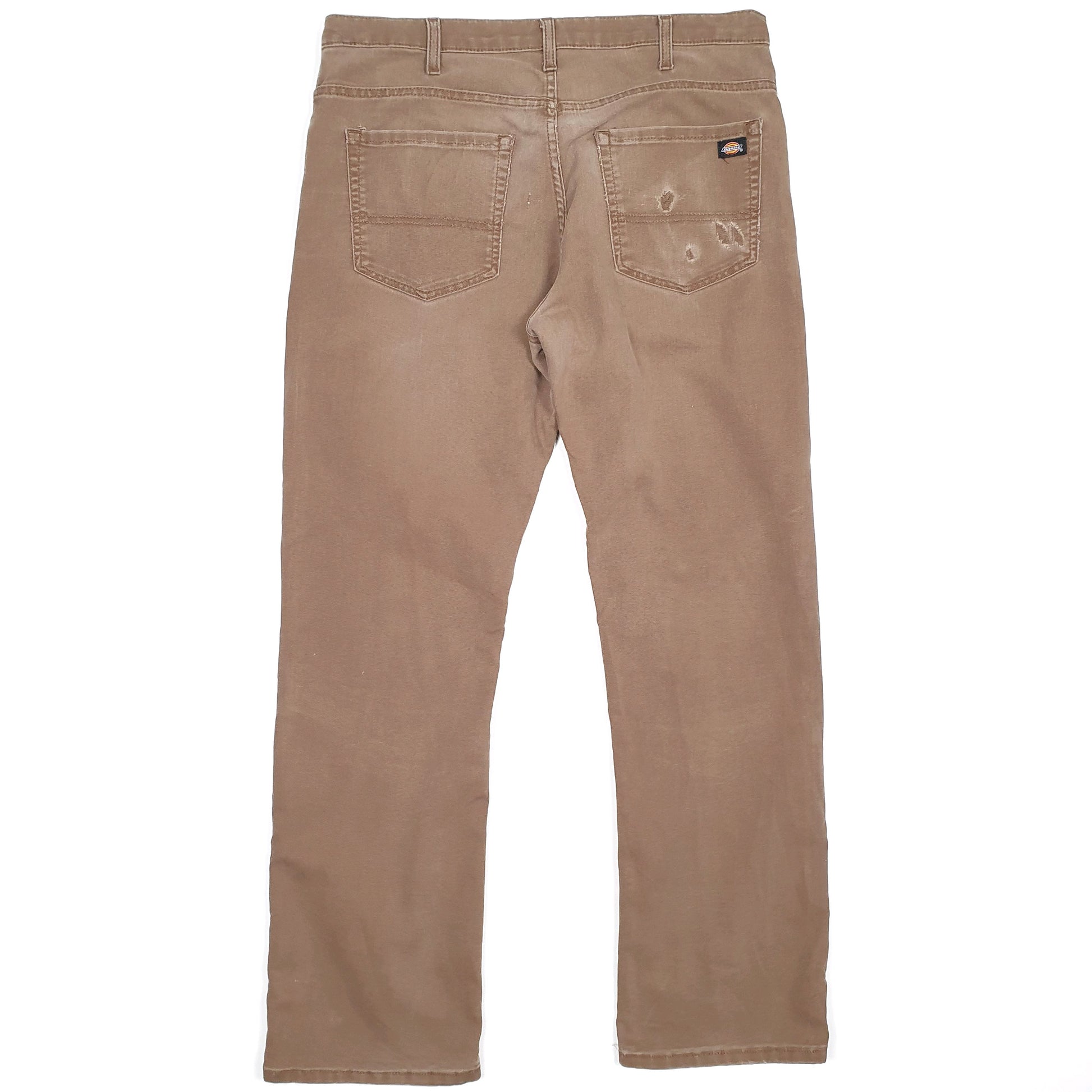 Mens Dickies Flex stretch Brown Carpenter Trousers W36 L31 Brown