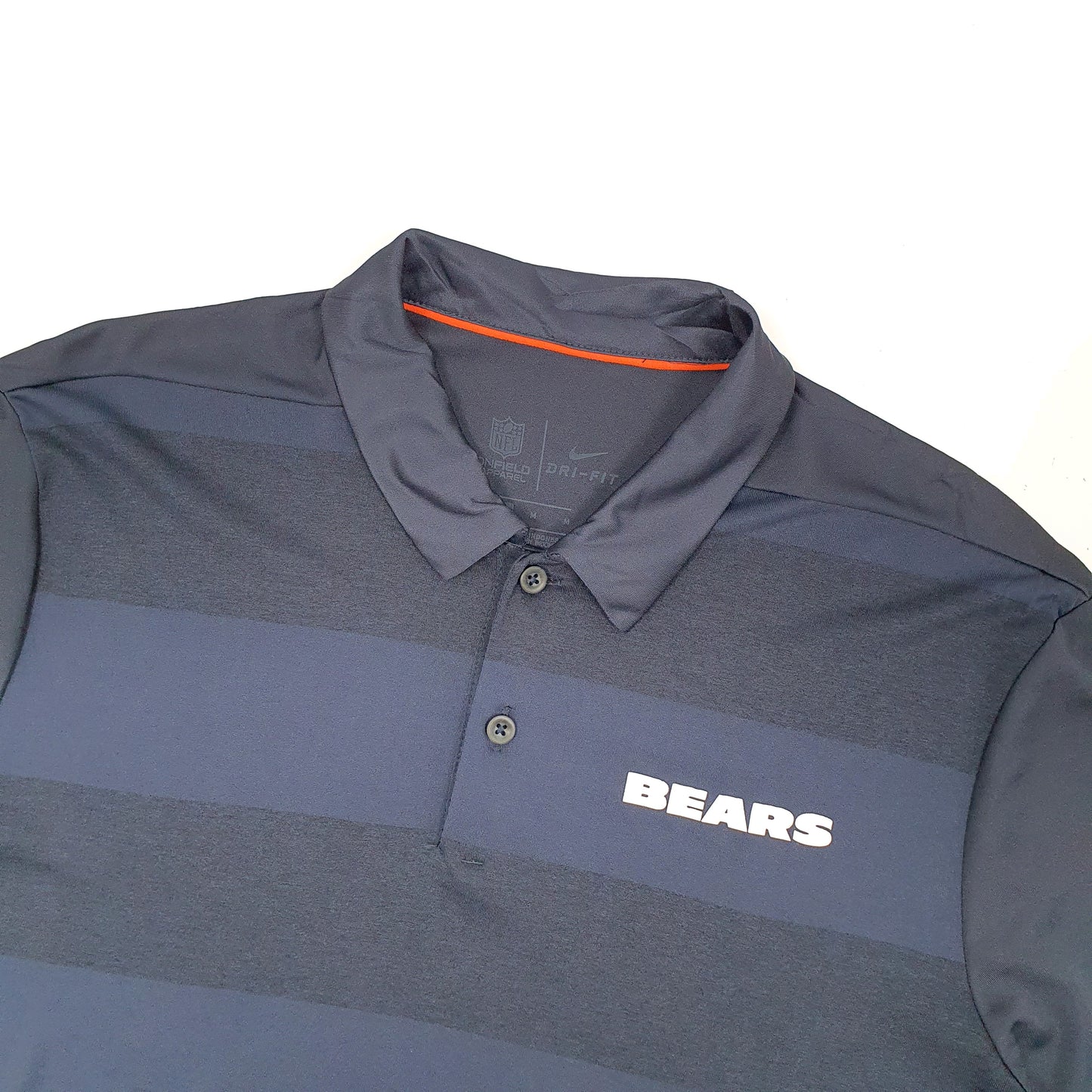Nike NFL Chicago Bears Short Sleeve Polyester Polo Shirt Navy