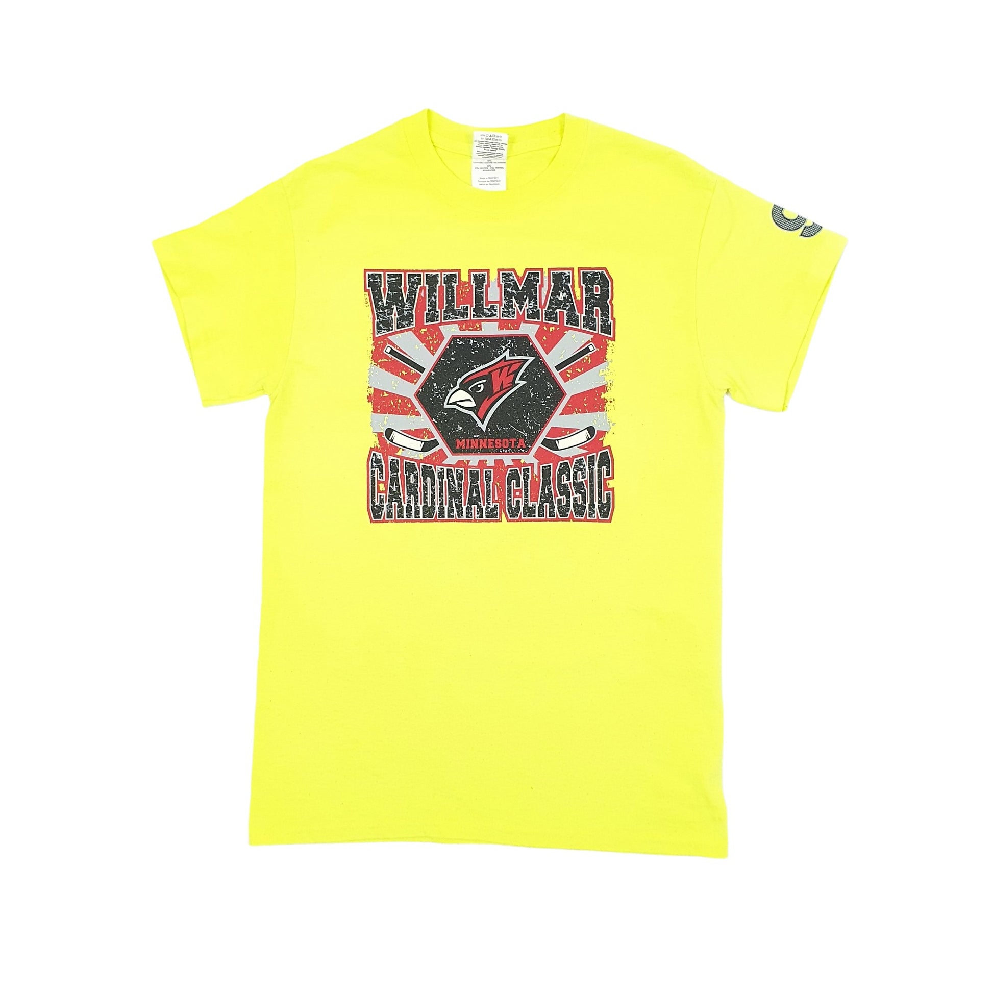 Gildan Minnesota Hockey Short Sleeve T Shirt Yellow