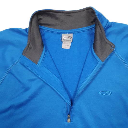 Mens Blue Champion  Quarter Zip Jumper