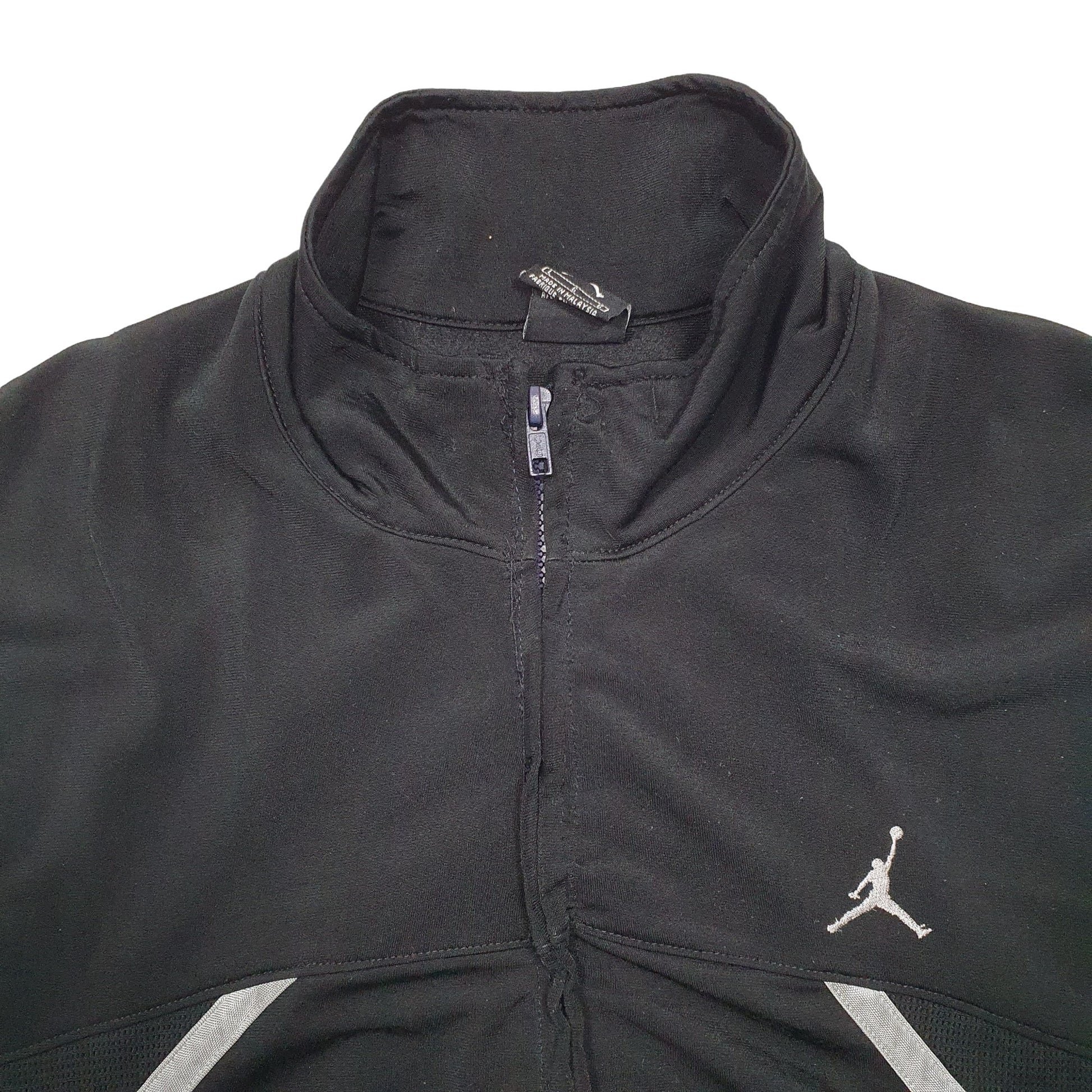 Mens Black Nike Jordan Jordan Jumpman Basketball Chicago Bulls NBA Full Zip Jumper