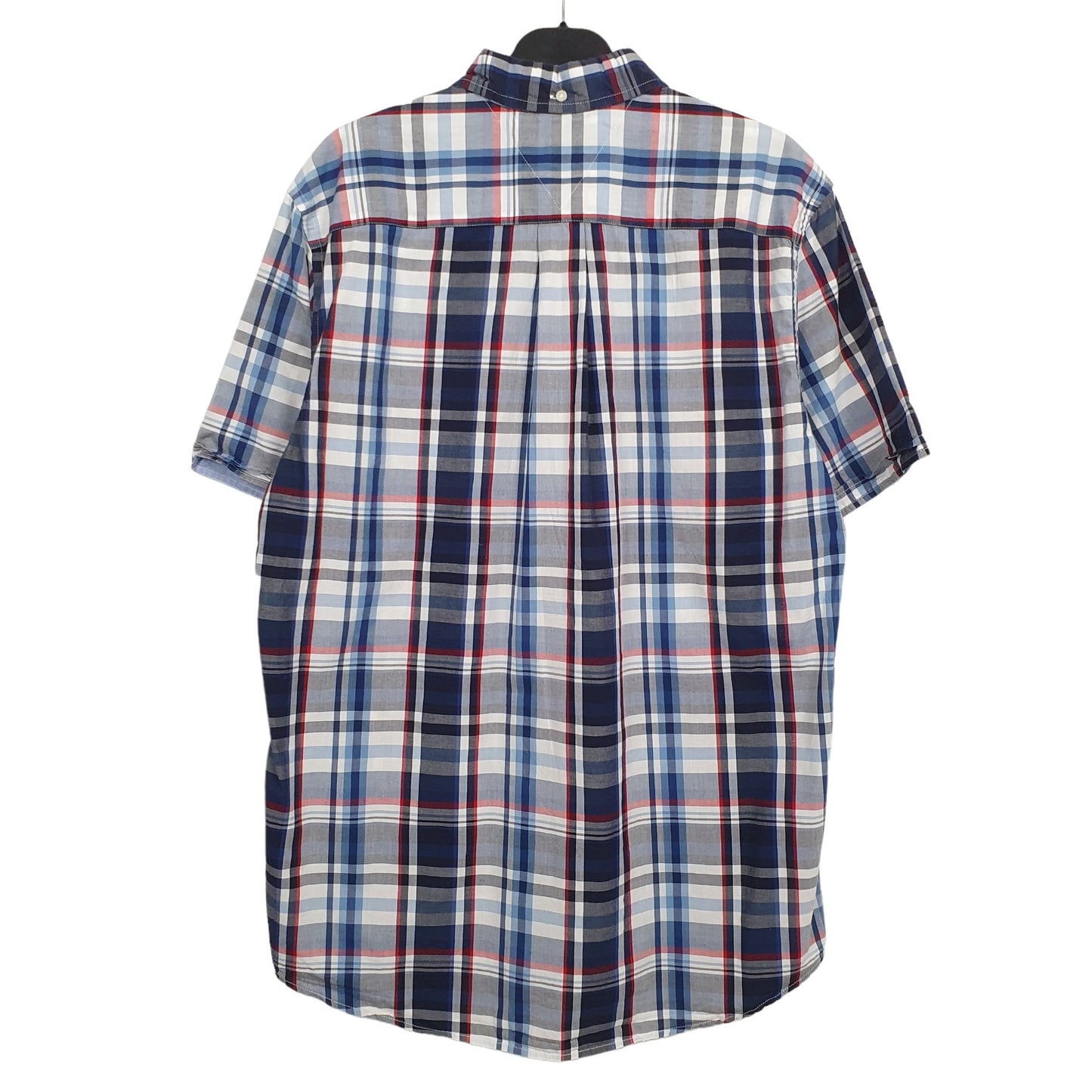 Tommy Hilfiger Short Sleeve Regular Fit Check Shirt Blue