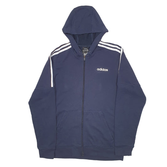 Mens Navy Adidas  Full Zip Jumper