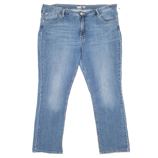 Lee Casual Straight Fit Mid Rise Regular Jeans UK26 Blue