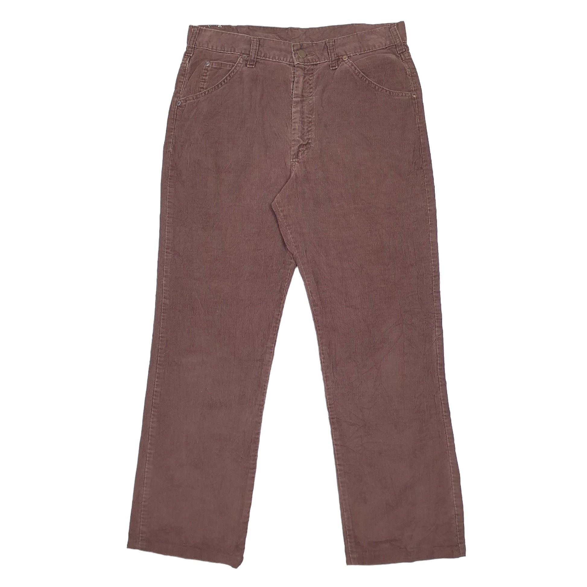 Mens Brown Lee  Corduroy Trousers