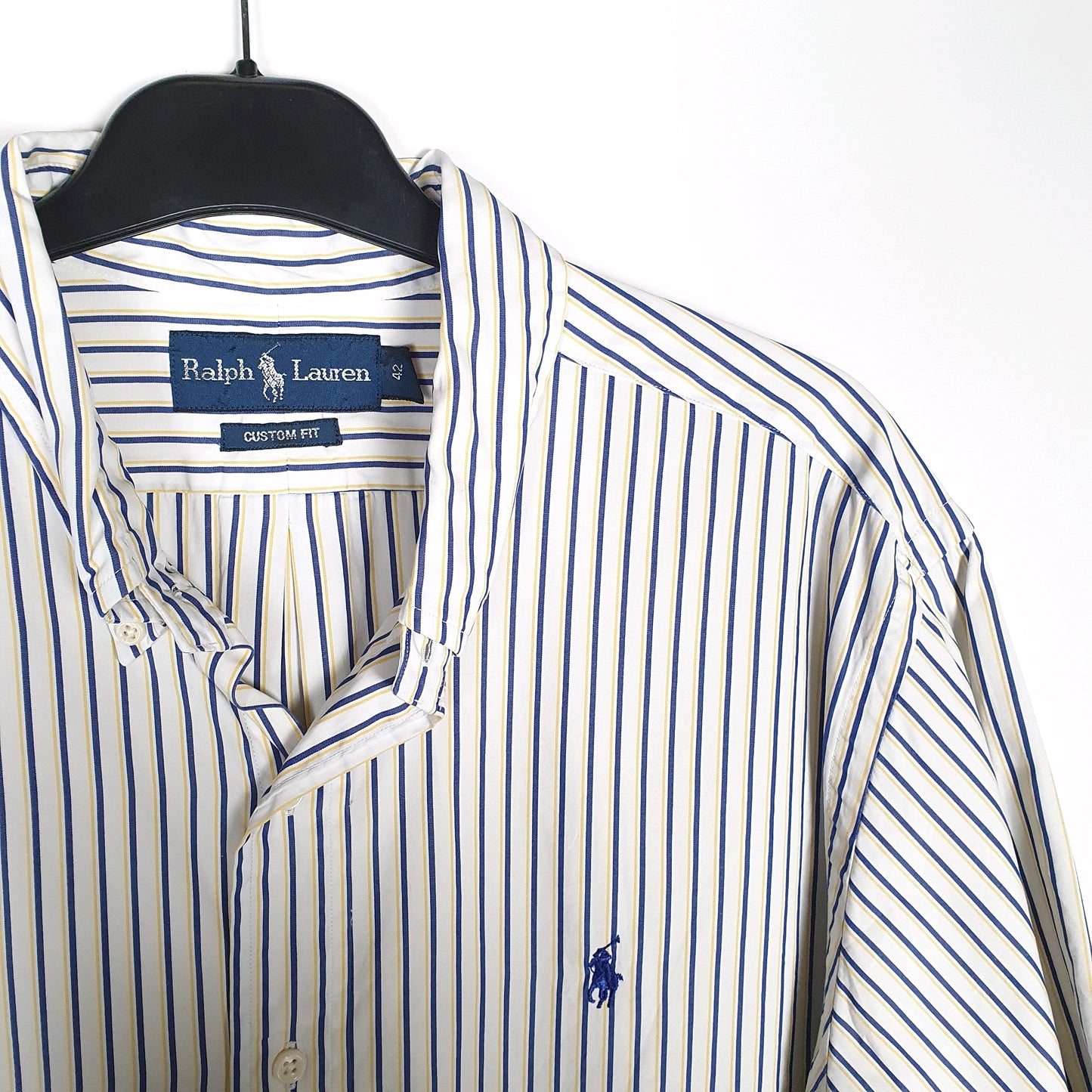 Polo Ralph Lauren Short Sleeve Custom Fit Striped Shirt White