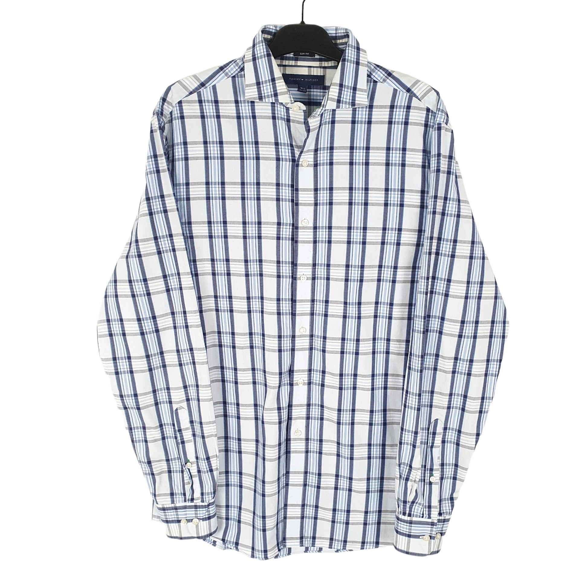 Tommy Hilfiger Long Sleeve Regular Fit Check Shirt Blue