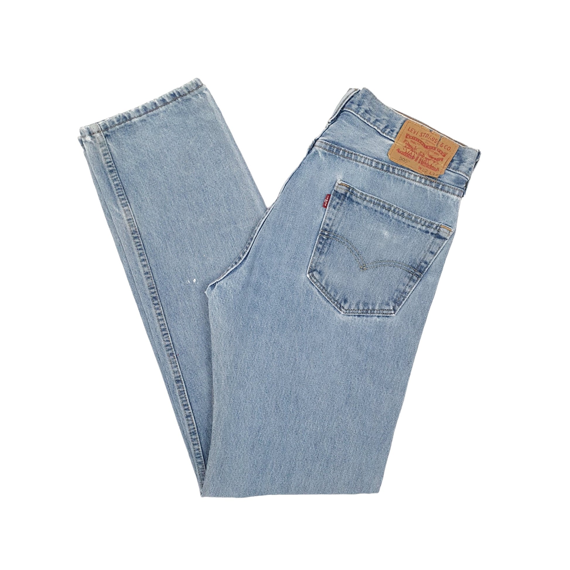 Levis 505 Regular Fit Jeans W32 L34 Blue