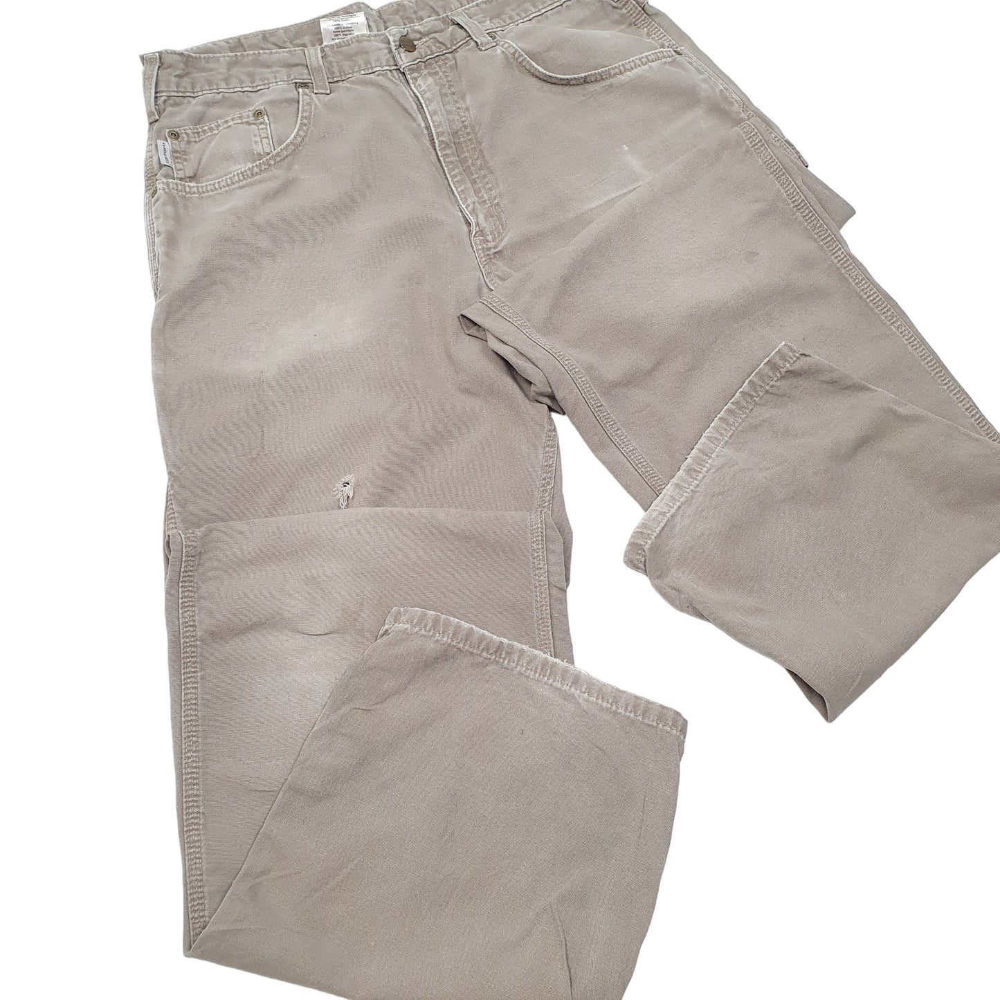 Mens Beige Carhartt  Carpenter Trousers