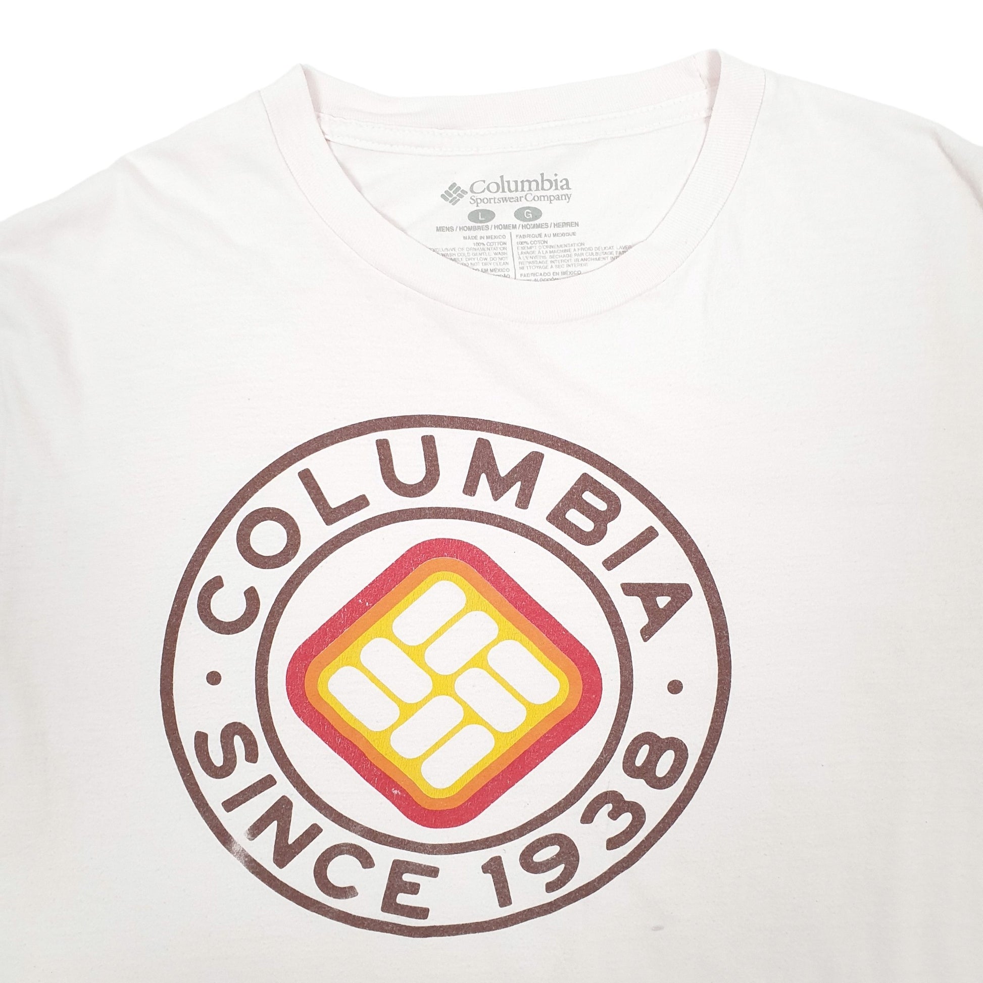 Mens Beige Columbia Sportswear  Short Sleeve T Shirt