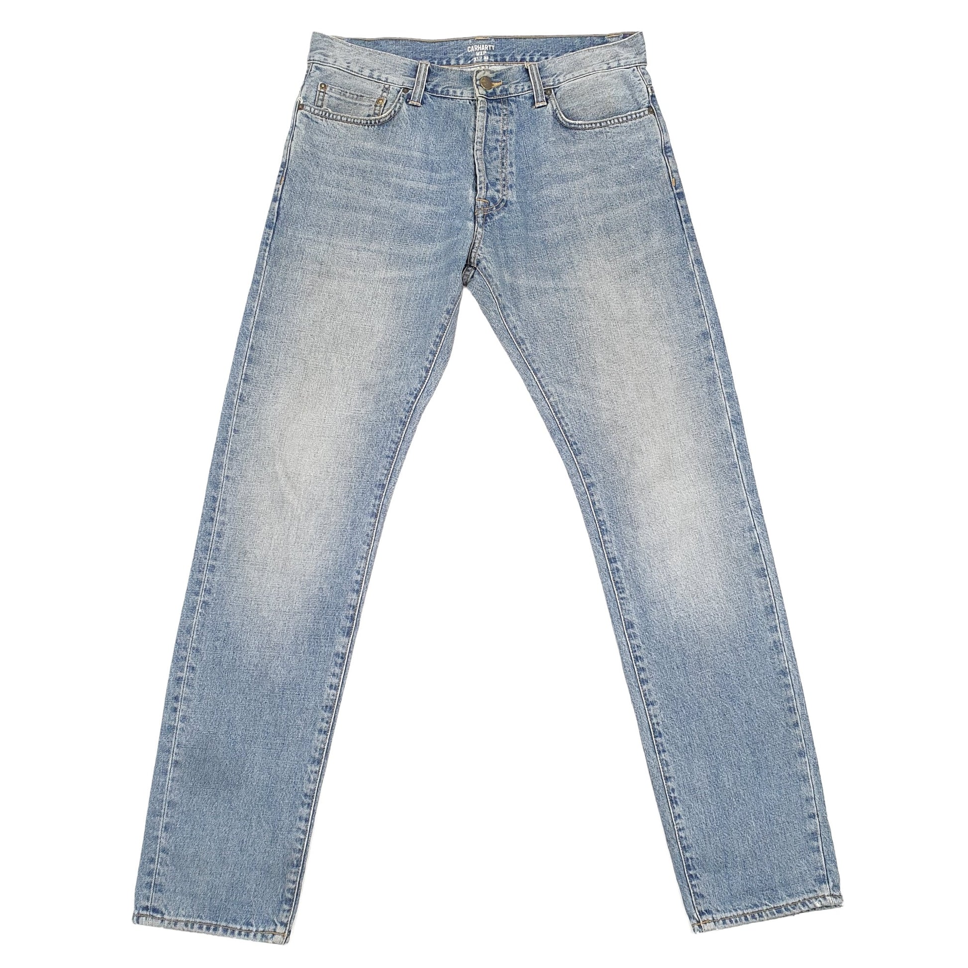 Carhartt Casual Regular Fit Tapered WIP Jeans W33 L32 Blue