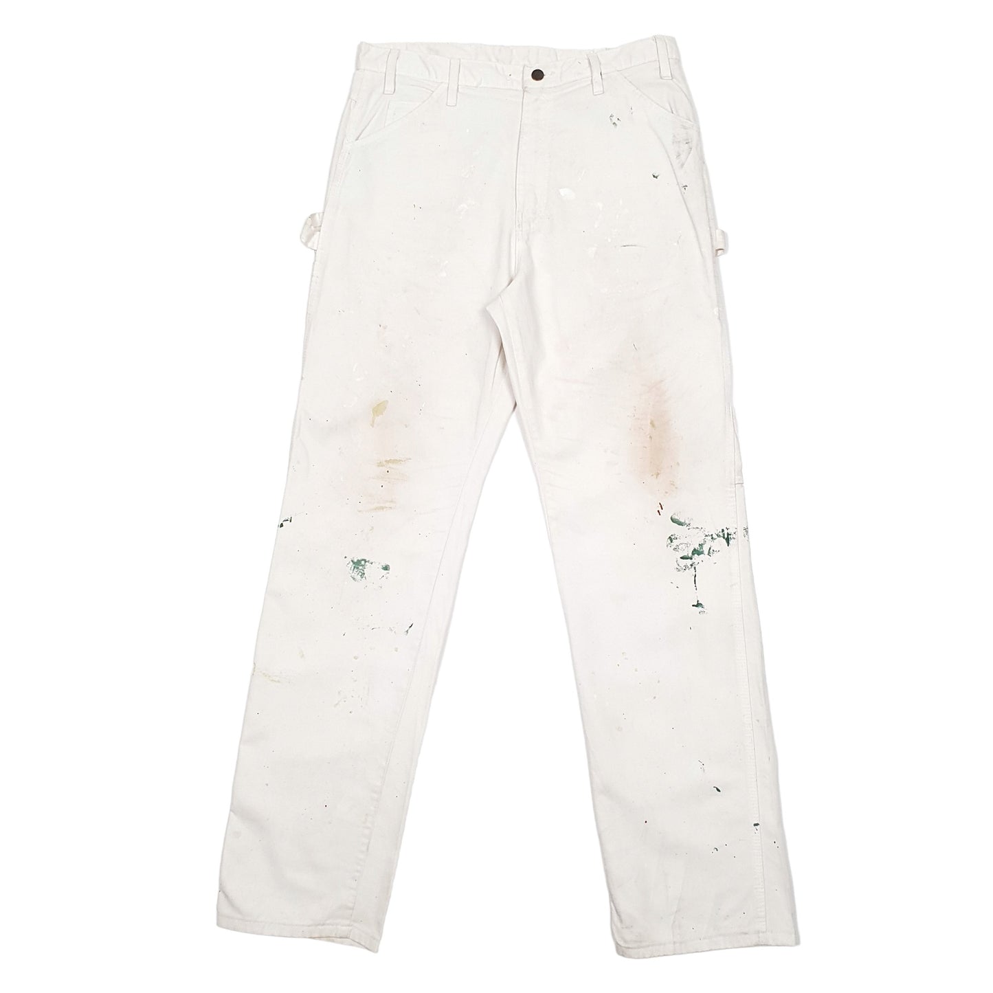 Mens White Dickies  Carpenter Trousers