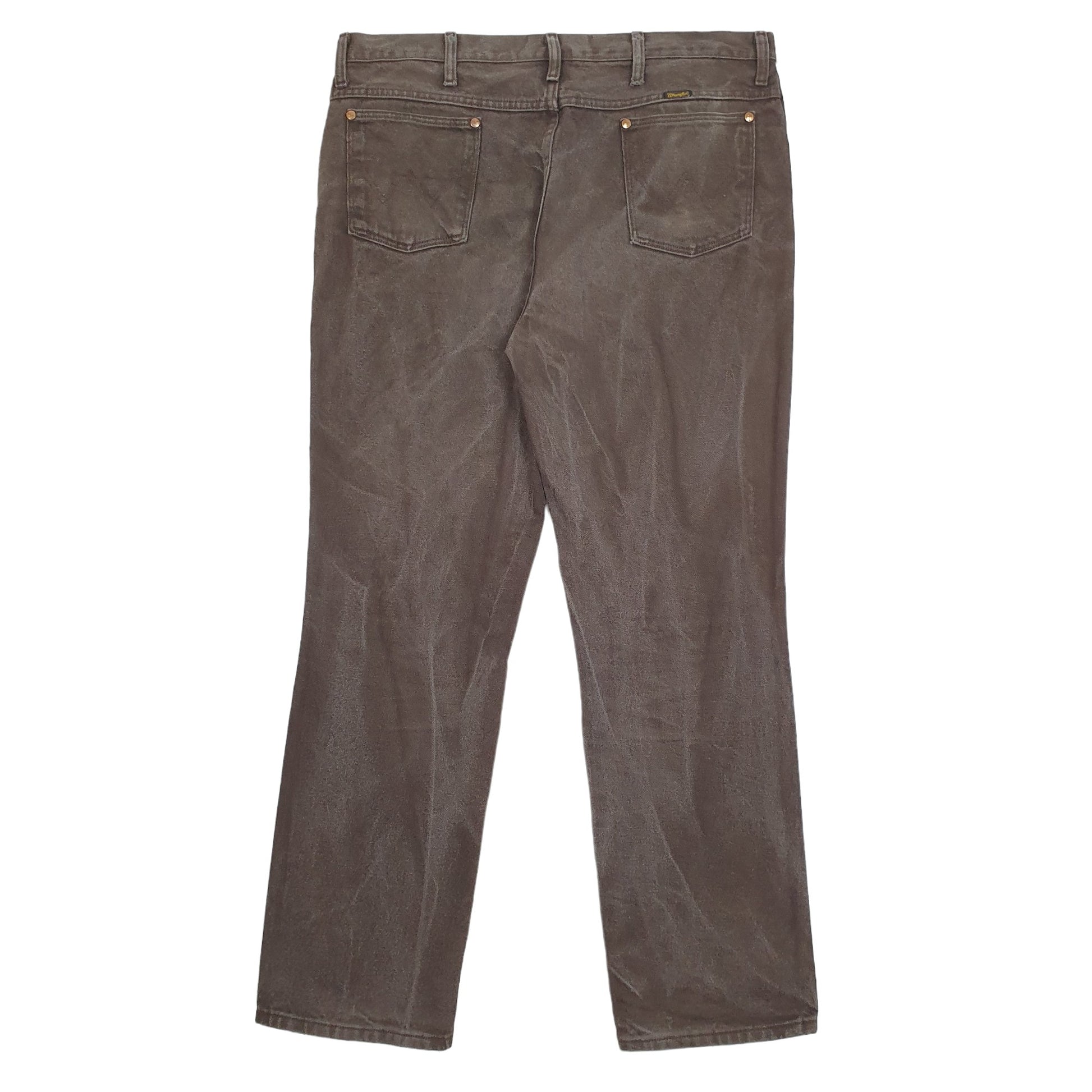 Wrangler Regular Straight Fit Jeans W38 L32 Brown