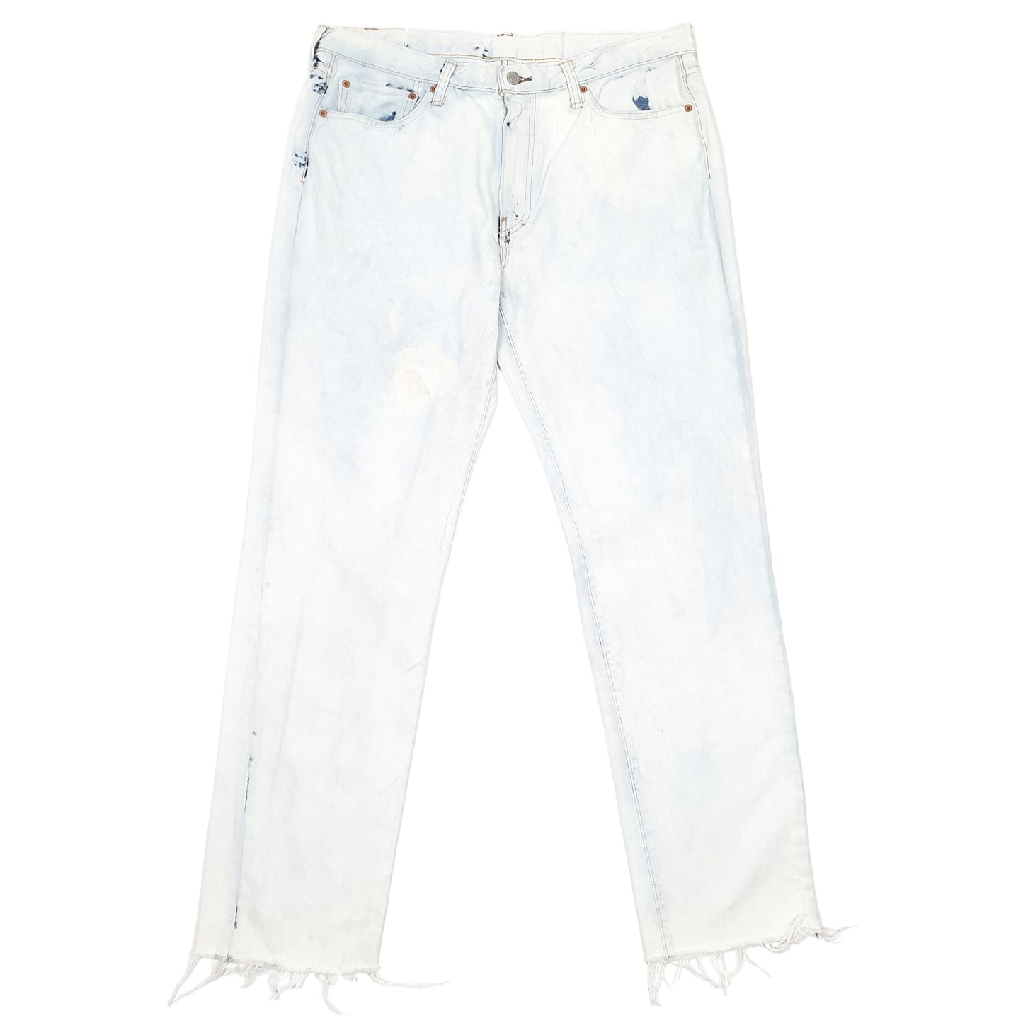 Mens Blue Levis Acid Wash Bleached Cut Offs 541 JeansW36 L34