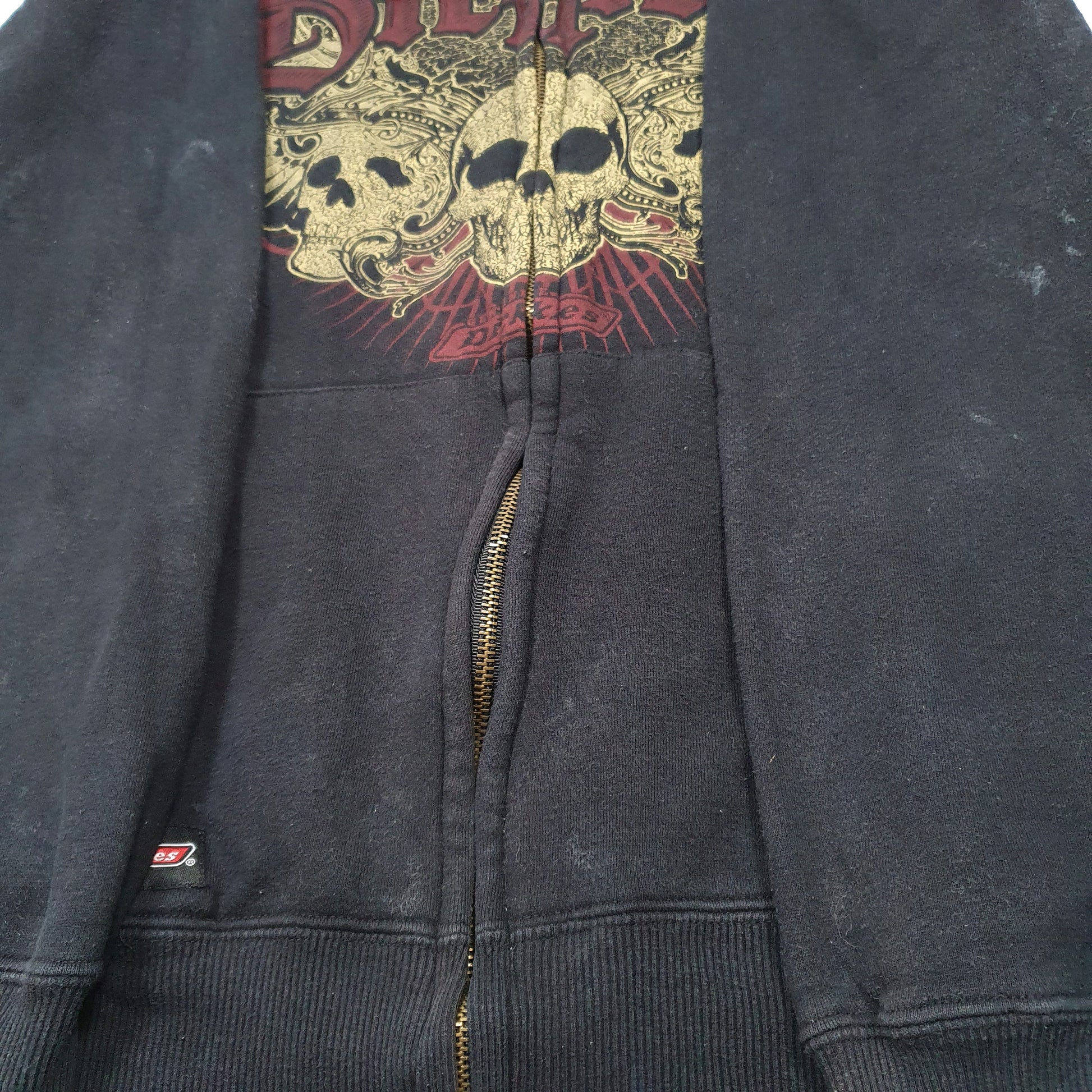 Mens Black Dickies Hoodie Full Zip Jumper