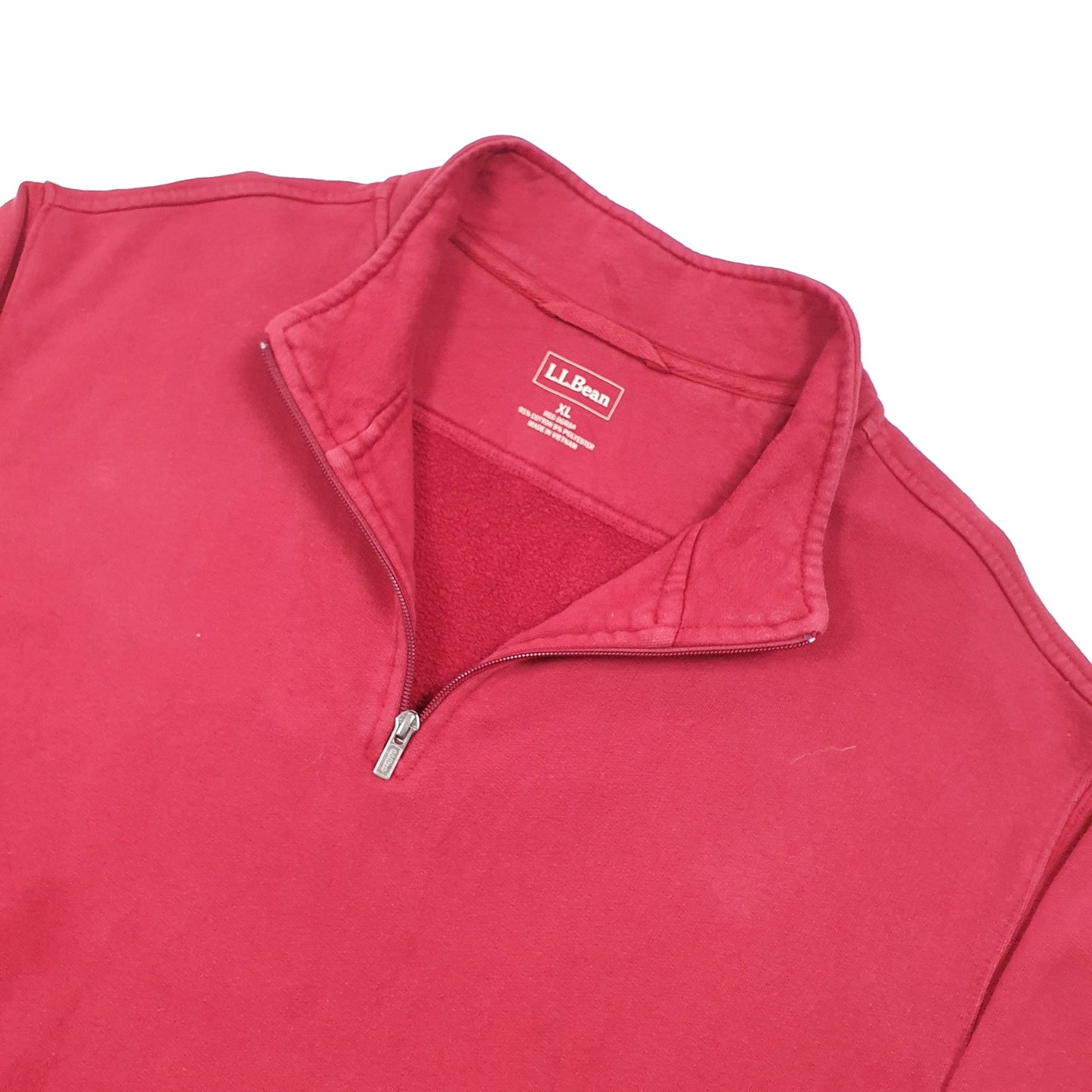 LL Bean Quarter Zip XXL Red