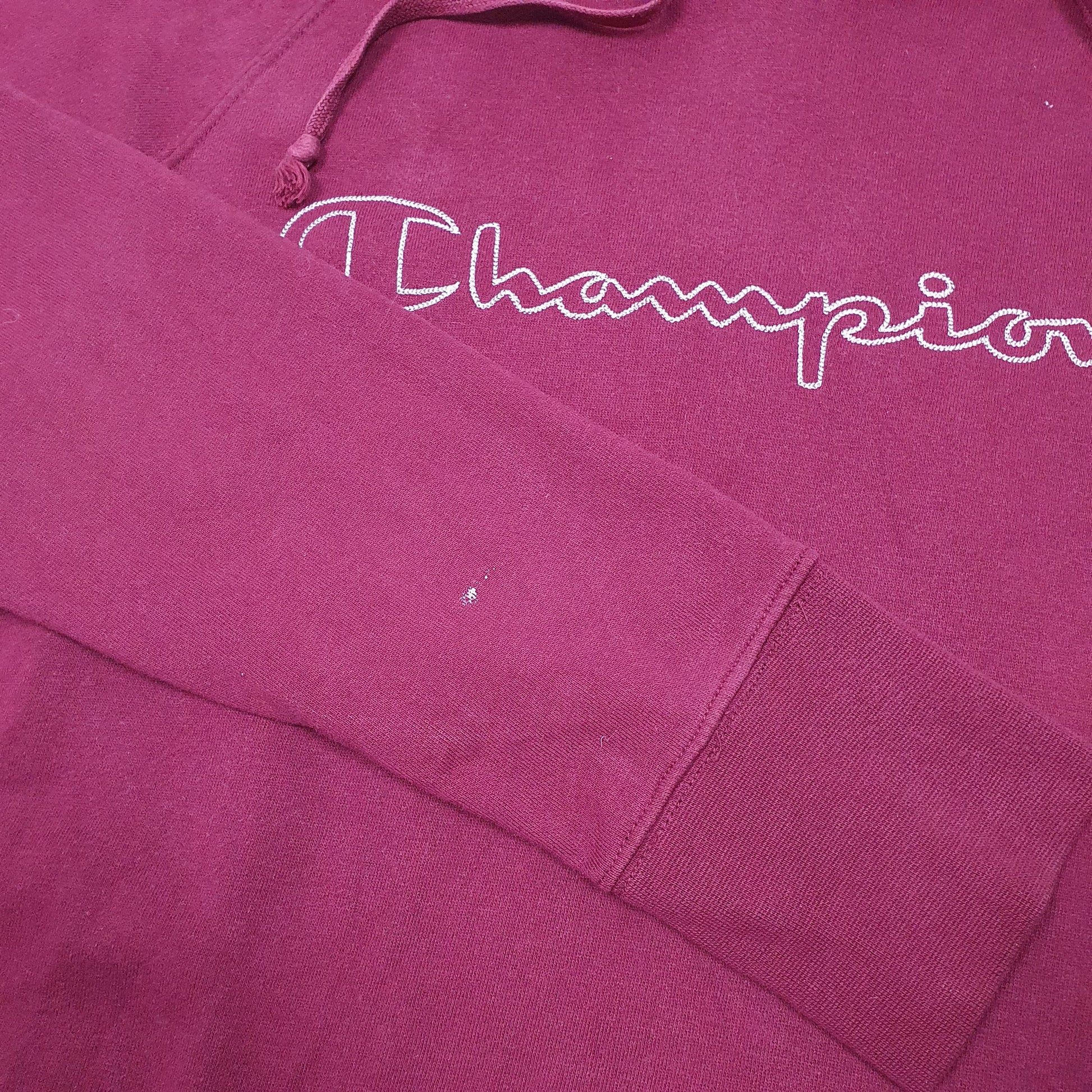 Womens Burgundy Champion  Hoodie Jumper