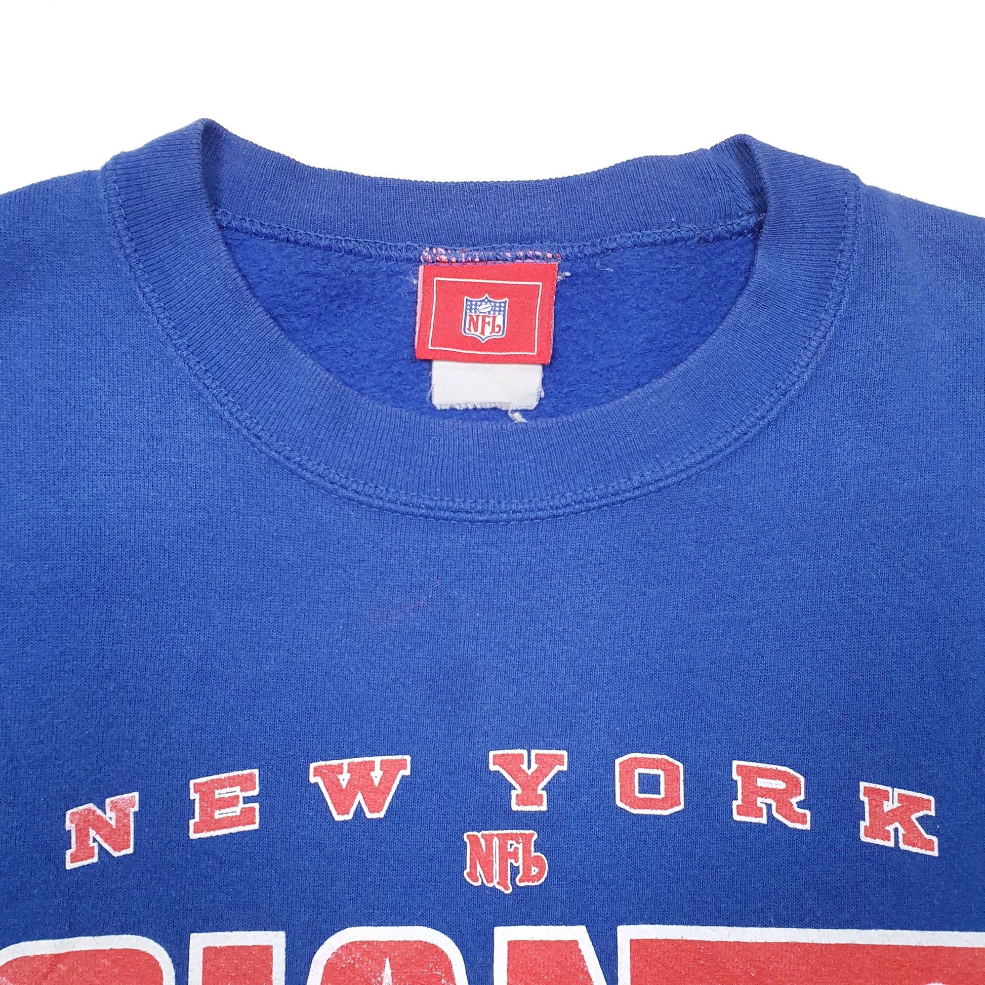 Mens Blue NFL New York Giants American Football Crewneck Jumper
