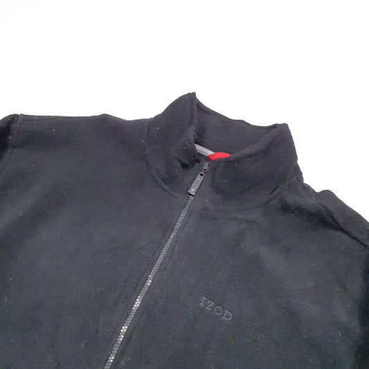 Izod by Lacoste Quarter Zip fleece top Fleece XXL Black