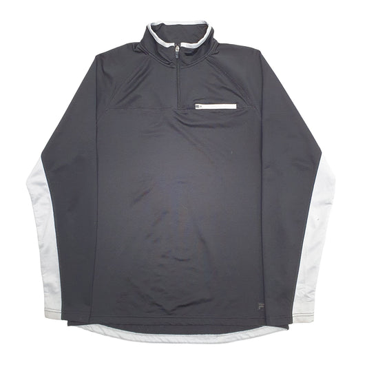 Mens Black Champion  Quarter Zip Jumper