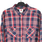 Quicksilver Flannel Shacket Long Sleeve Regular Fit Check Shirt Red