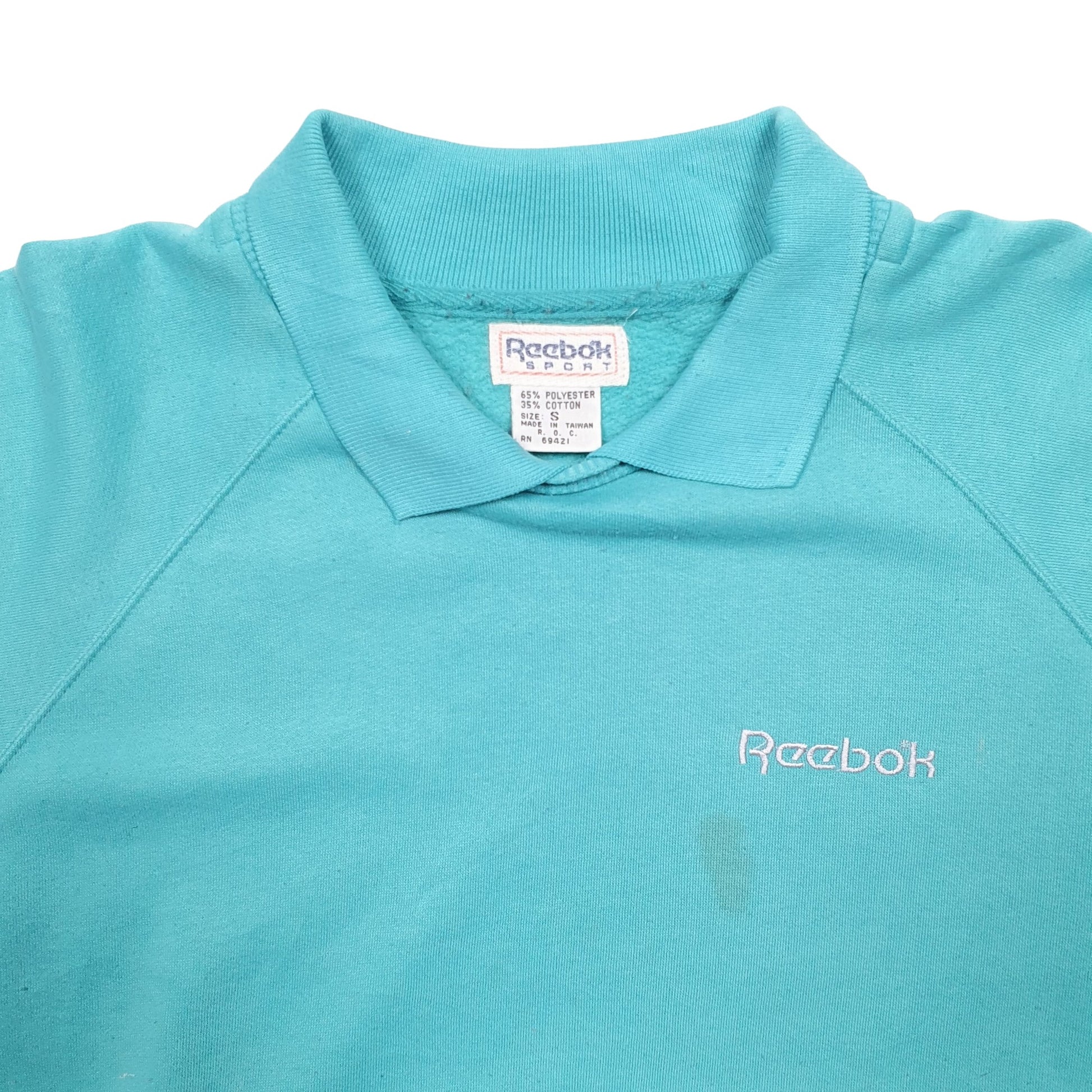 Mens Turquoise Reebok  Crewneck Jumper