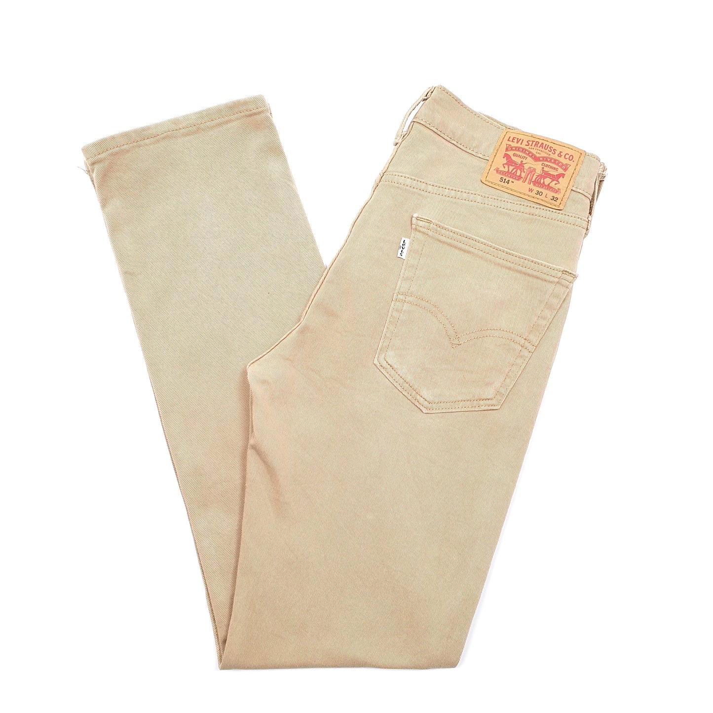 Levis 514 Straight Fit Jeans W30 L32 Beige