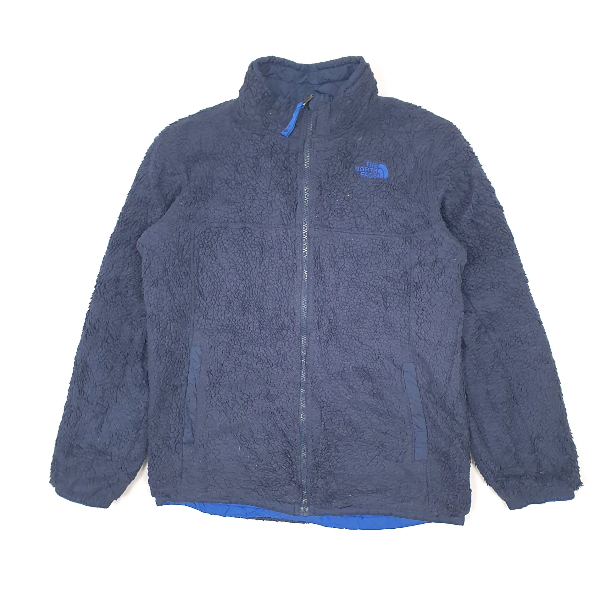 Womens Blue The North Face Sherpa Teddy Retro Pile Reversible  Coat