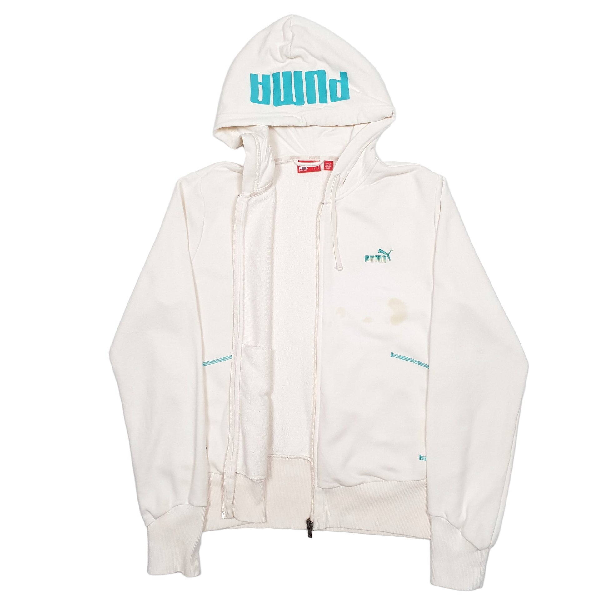 Womens Cream Puma  Full Zip Jumper