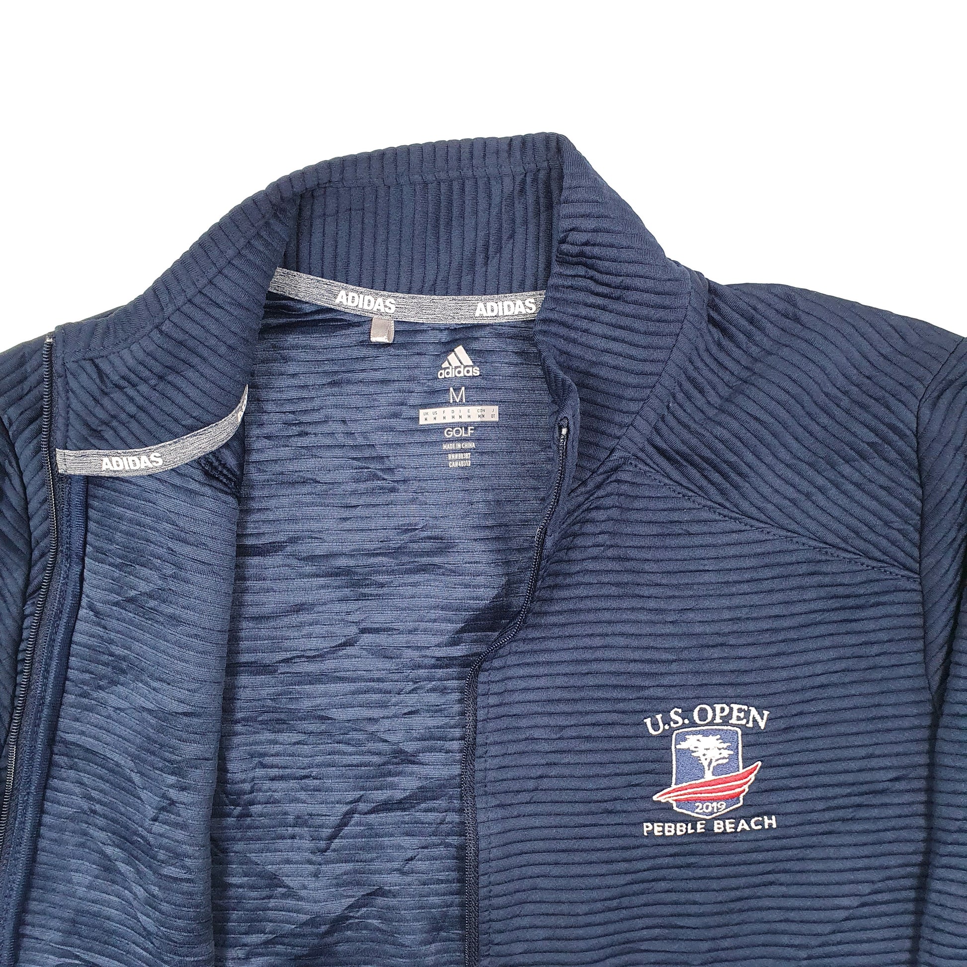 Womens Navy Adidas US Open Golf Full Zip Jumper
