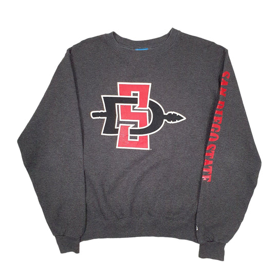 Mens Grey Champion San Diego State Crewneck Jumper