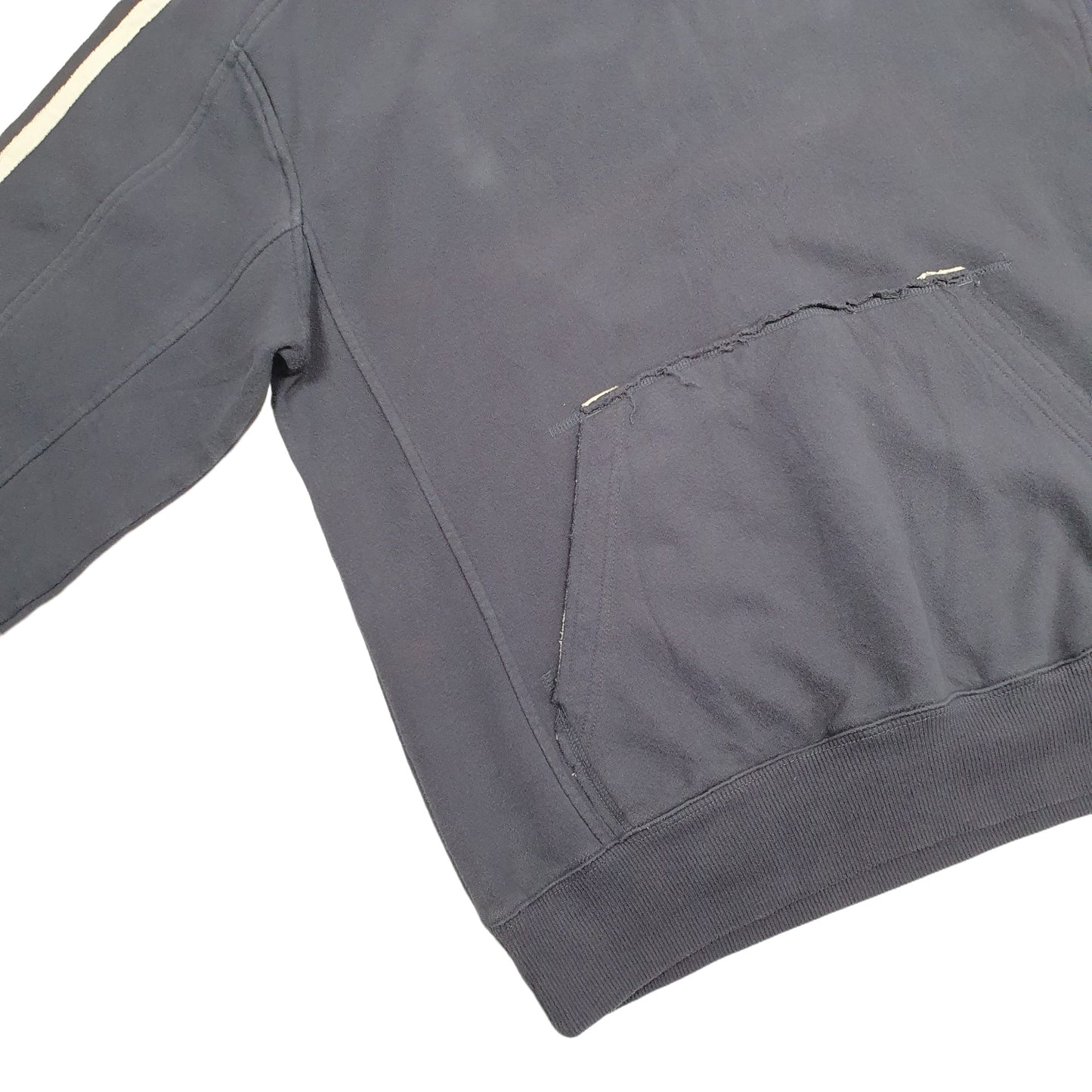 Mens Blue Adidas Spellout Hoodie Jumper