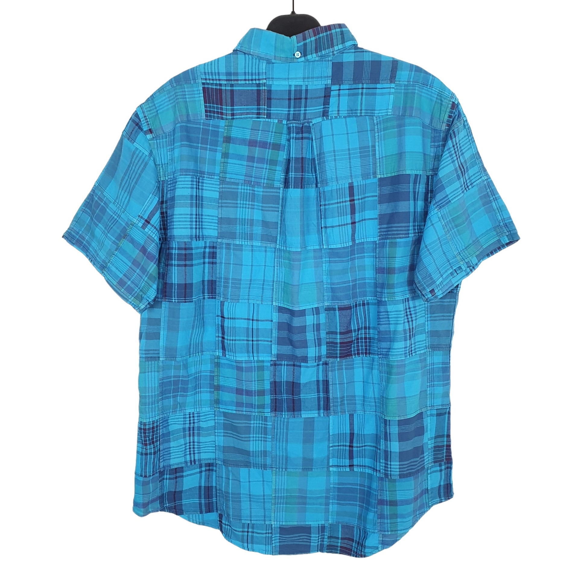 Ralph Lauren Short Sleeve Custom Fit Check Shirt Blue