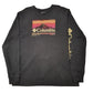 Mens Black Columbia Sportswear Pacific Northwest Mountain Long Sleeve T Shirt